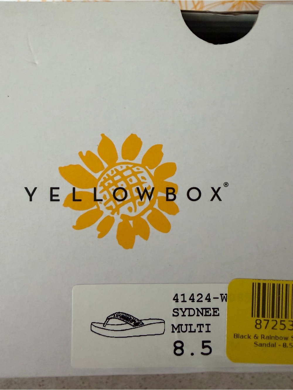 Yellow Box Sydnee Multi Sandals - Black & Rainbow